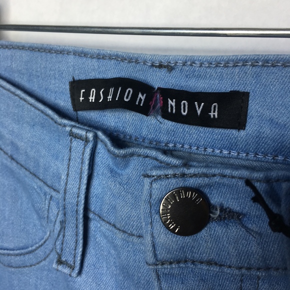 Aphrodite Women Blue Ombre High Waist Skinny Jeans - Picture 3 of 7